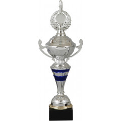 Chrompokal sølv og blå (Serie 186120 - 3 Størrelser)