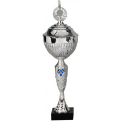 Stor chrompokal sølv og blå (Serie 19-6150, 6 Størrelser)