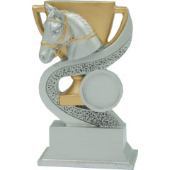Heste statuette med guld trim