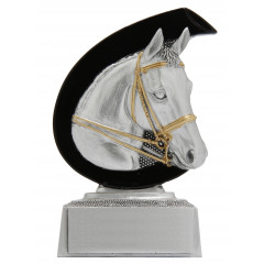 Heste statuette med guld trim