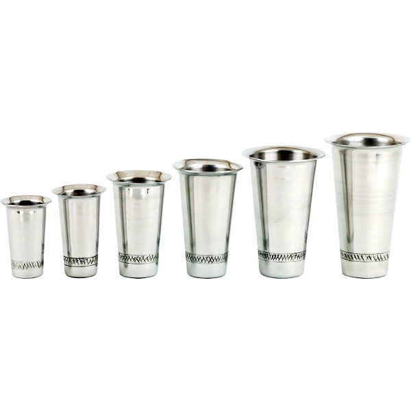 Aluminium bæger "Europa" silkemat (1070 - 5 Størrelser)