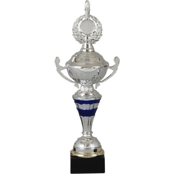 Chrompokal sølv og blå (Serie 186120 - 3 Størrelser)