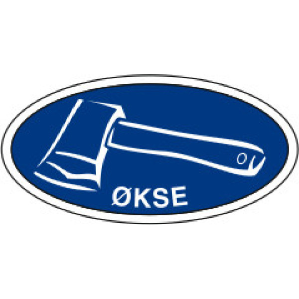 Økse mærke - Blå