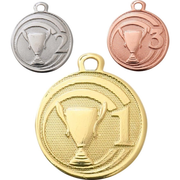 Medalje 1-2-3 præmie fra Pokalbutikken.dk