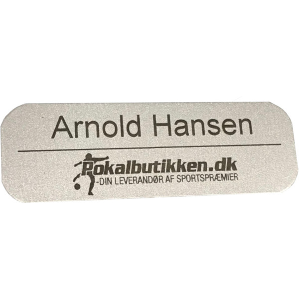 Navnskilte i Aluminium inkl. gravering