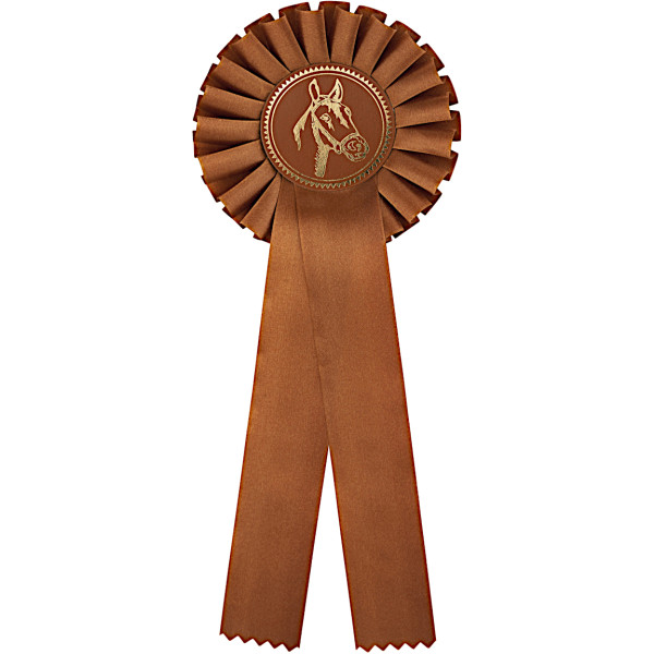 Brun / bronze satin rosette (gammel model)