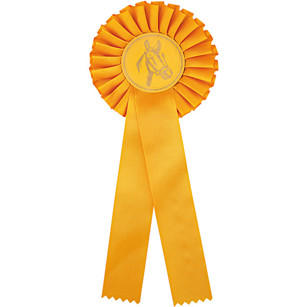 Gul / guld satin rosette (gammel model)