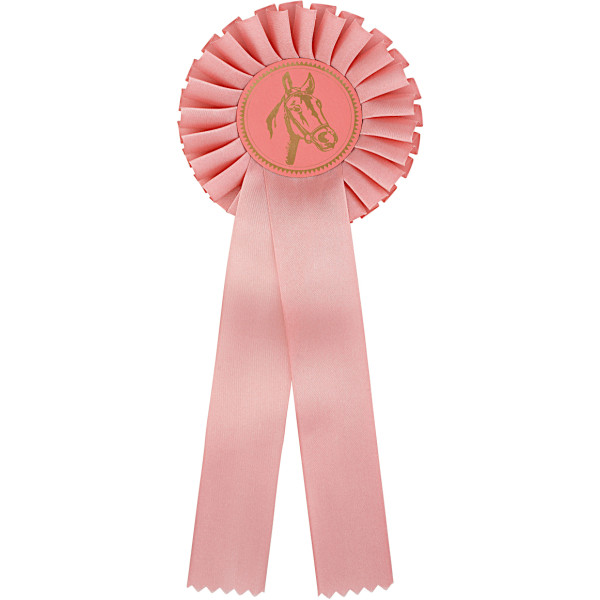 Pink / lyserød satin rosette (gammel model)