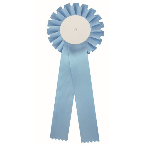 Lysseblå satin rosette (ny model)