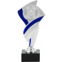Plast emblem statuette sølv og blå (Serie 4490 - 3 Størrelser)