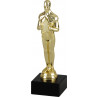 Flot forgyldt Oscar lignende award statuette fra Pokalbutikken.dk
