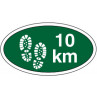 10 km. gå-mærke - Grøn