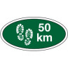50 km. gå-mærke - Grøn